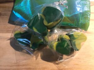 green heart candies