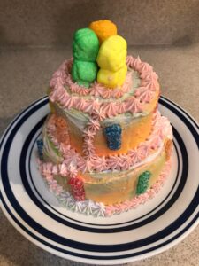 sourpatch kids layered cake