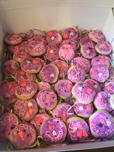 bulk cookies vanilla pink and purple