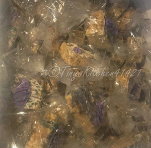 purple and silver rice crispy treats (1)