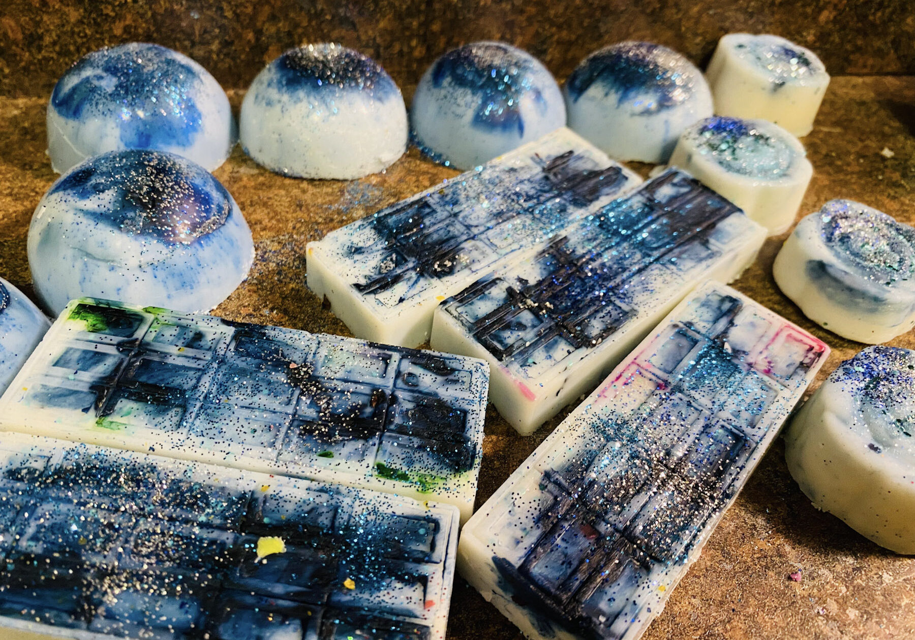 cool waves marbled wax melts